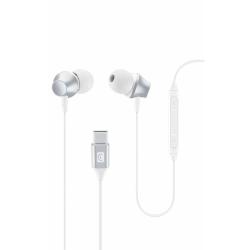 Žične ušesne slušalke CellularLine Sparrow, Type - C, bele