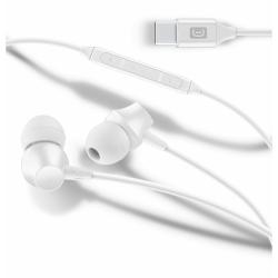 Žične ušesne slušalke CellularLine Sparrow, Type - C, bele