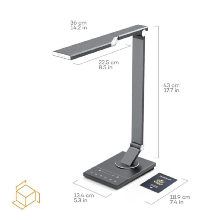 Namizna svetilka TaoTronics TT-DL16 touch control, siva