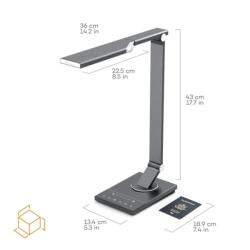 Namizna svetilka TaoTronics TT-DL16 touch control, siva