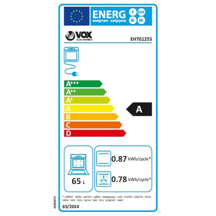 Električni štedilnik VOX EHT 6125 S, 4x elektrika