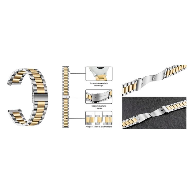 Kovinski pašček 20 mm, Silver Gold_1