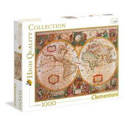Sestavljanka Clementoni High Quality Collection- Old map 31229, 1000 kosov