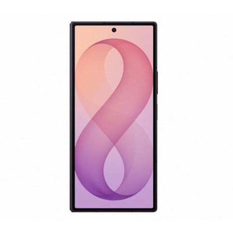 Samsung Galaxy Z Fold8 Ultra 256GB Violet – sprednji pogled na telefon z zunanjim zaslonom in tankimi robovi.