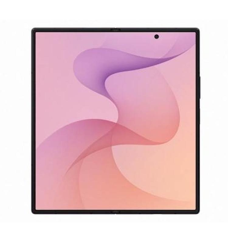 Samsung Galaxy Z Fold8 Ultra 256GB Violet – odprt telefon s kvadratnim notranjim zaslonom, tankimi robovi in vijoličnim ozadjem zaslona.