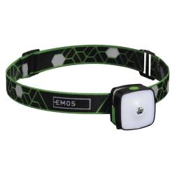 Naglavna polnilna LED svetilka Emos 3W CREE+SMD,110 lm,55m,Li-Pol 850