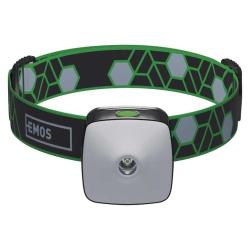 Naglavna polnilna LED svetilka Emos 3W CREE+SMD,110 lm,55m,Li-Pol 850