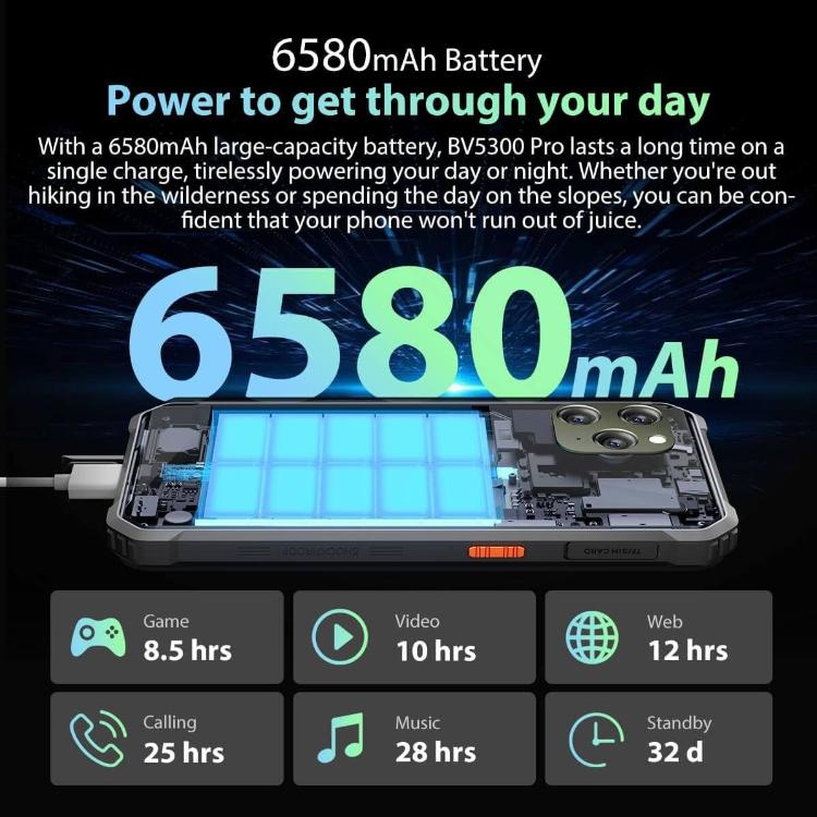 Pametni robustni telefon Blackview BV5300 PRO, 4/64 GB, oranžen