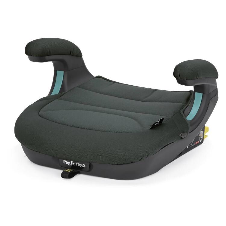 Otroški avtosedež Peg Perego brez naslona, sprednji pogled z oblazinjenim sediščem in naslonoma za roke