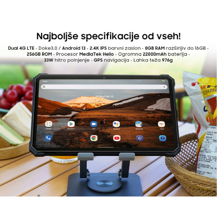 Tablični računalnik BlackView TAB Active 8 Pro, 10.36", 4G-LTE, 8GB, 256 GB, črna