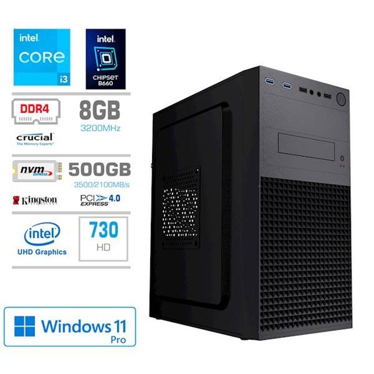 Računalnik PCX Exam 232, i3 13100/8GB/500GB/W11P