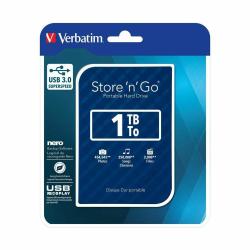 Prenosni zunanji trdi disk Verbatim Store'n'Go 1TB, USB 3.0, 2,5", modra