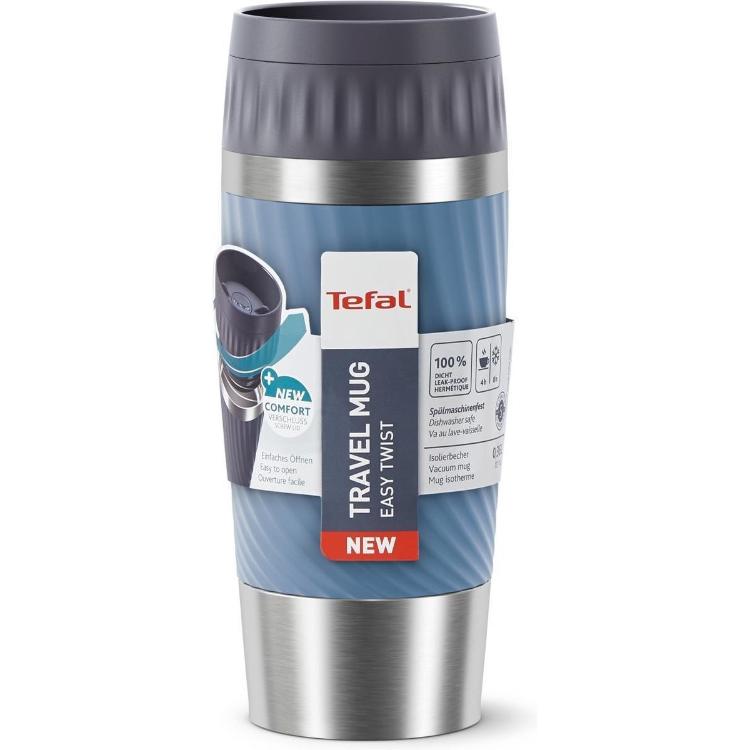 Potovalni termo lonček Tefal Easy Twist N2011810, 0,36 l, modra