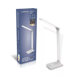 Namizna svetilka Asalite 7 W, brezžična USB, srebrna