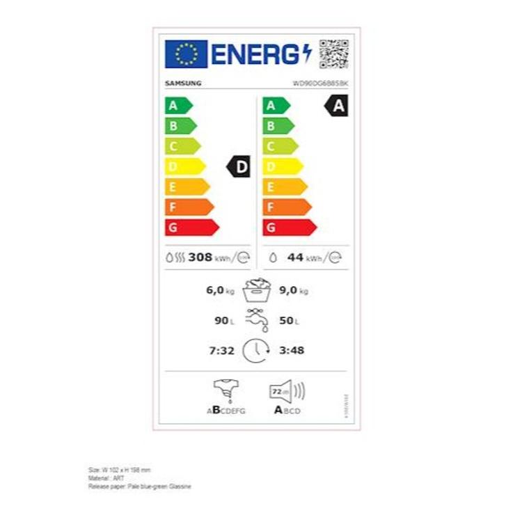 Pralno-sušilni stroj Samsung WD90DG6B85BKU4