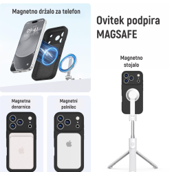 Ovitek N‑Soft Magnetic za Apple iPhone 17 Pro s podporo MagSafe, združljiv z magnetnimi polnilniki, držali in drugimi MagSafe dodatki.