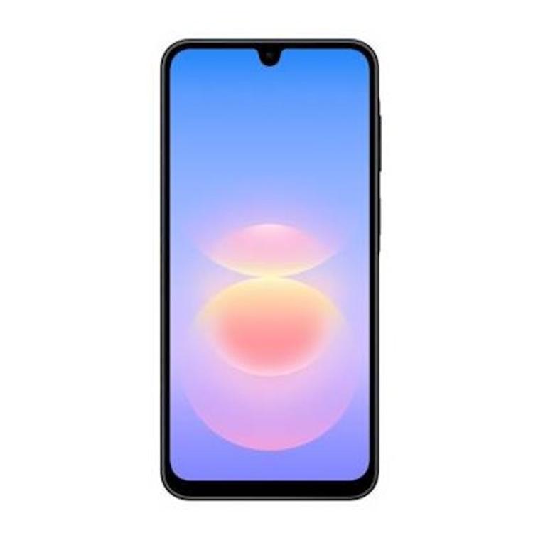Sprednji pogled Samsung Galaxy A18 LTE 256 GB z velikim zaslonom, tankimi robovi in zarezo za kamero.