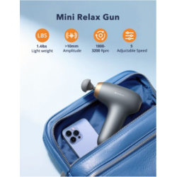 Masažna mini pištola TAOTRONICS, siva