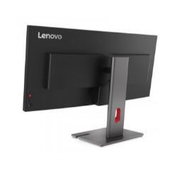 Lenovo ThinkVision P34WD-40 – zadnji pogled na 34-palčni ultraširoki monitor z ergonomskim stojalom in VESA nosilcem.