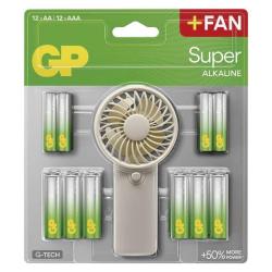 Alkalna baterija GP SUPER AA 12+AAA + 12AA + ventilator