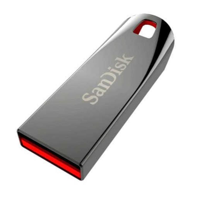 USB ključ 64 GB, Cruzer Force, SanDisk, 2.0, sivo-rdeč, brez pokrovčka_1