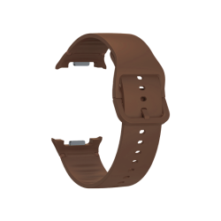 Rjav silikonski pašček Samsung za Galaxy Watch, mehak material, klasična zaponka in več nastavitev velikosti.