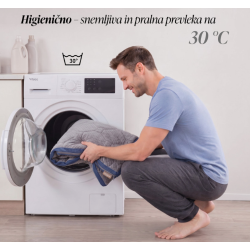 Svilanit spalna podloga, snemljiva pralna prevleka 30 °C, enostavno vzdrževanje in higienična uporaba.
