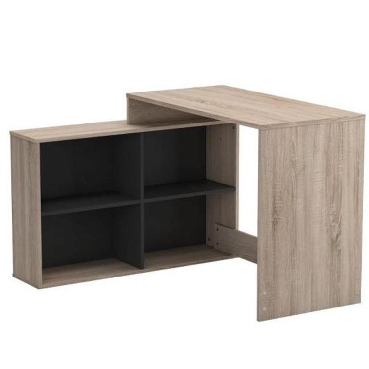 Pisalna miza CORNER hrast + črna_1