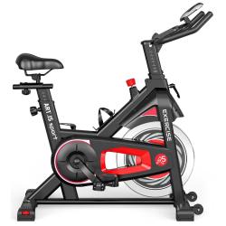 ART.IS Sport Exercise AS1 sobno kolo – črno-rdeče magnetno sobno kolo z nastavljivim sedežem, krmilom in vztrajnikom.