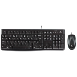 Tipkovnica Logitech MK120 USB + miška, črna