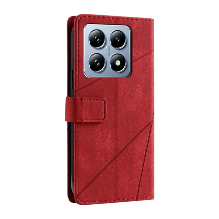 Preklopna torbica (WLGO-Lines) za Xiaomi 14T, rdeča