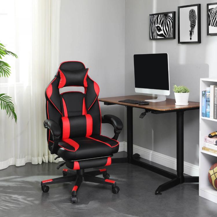 Gaming stol Songmics OBG73BRV1, črno-rdeč