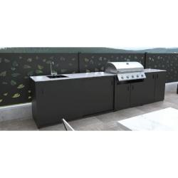 Letna kuhinja - Kotni ali samostojen element Palram, antracit, 127 x 63 x 92 cm