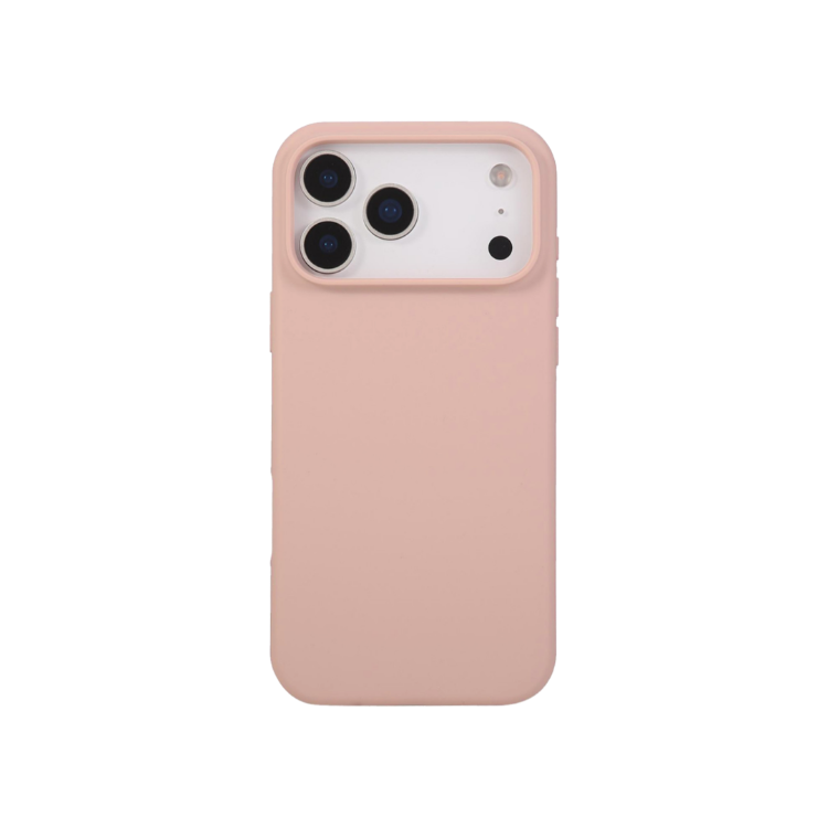 Eleganten nežno roza gumiran ovitek za iPhone 17 Pro Max