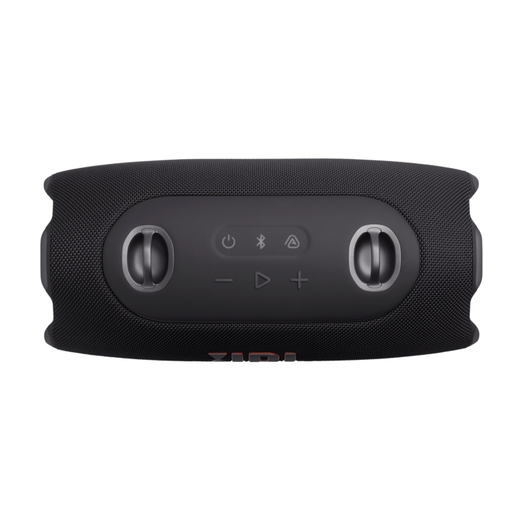 JBL Xtreme 5 zvočnik od zgoraj z gumbi, Bluetooth povezavo in robustnim tekstilnim ohišjem