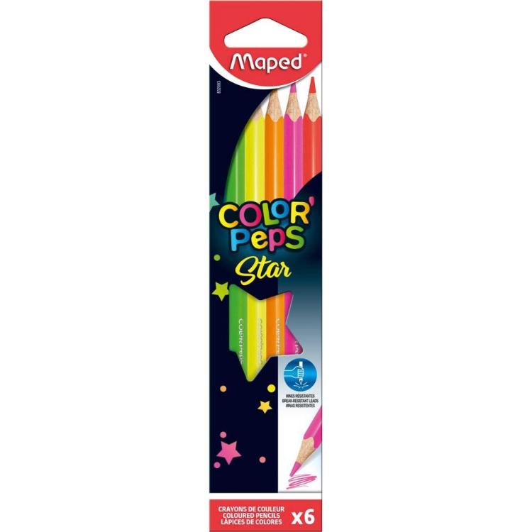 Barvice Maped Color'peps Fluo, 3 robe 6/1