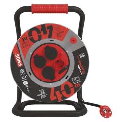 Zunanji kolutni podaljšek Emos 40 m / 4 vtičnice / črni / guma-neopren / 230V / 2,5 mm2