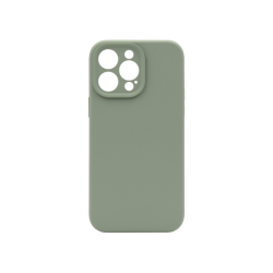 Silikonski ovitek (liquid silicone) za Apple iPhone 15 Pro Max, Soft, sivo zelena