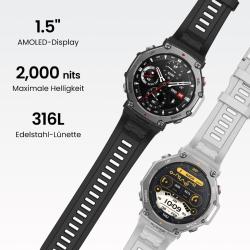 Pametna ura Amazfit T-REX 3, siva
