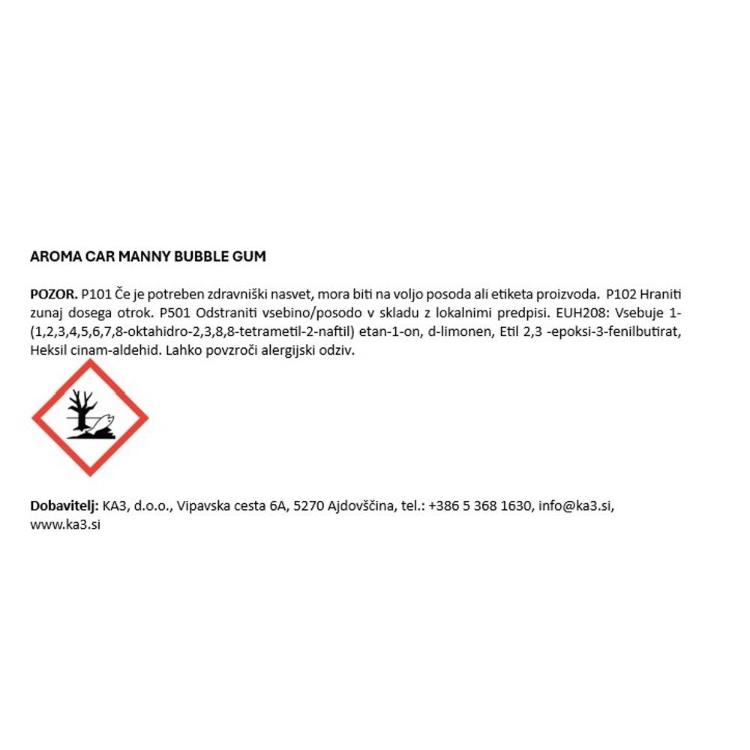 Osvežilec zraka Aroma Car Manny Bubble Gum_1