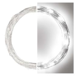 Božična nano veriga Emos srebrna, LED 100, 10 m, zunanja in notranja, hladna bela