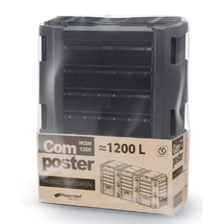 Kompostnik module, 1200 l, črn
