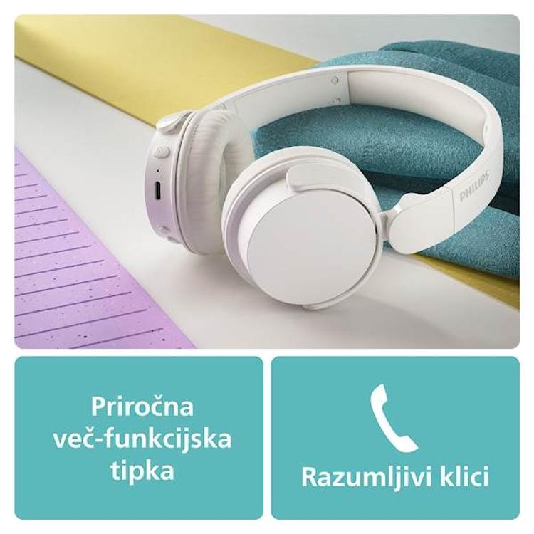Brezžične slušalke Philips TAH4209WT, bele