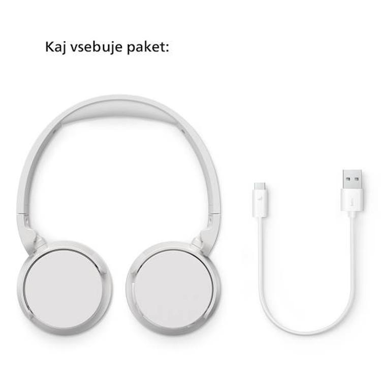 Brezžične slušalke Philips TAH4209WT, bele