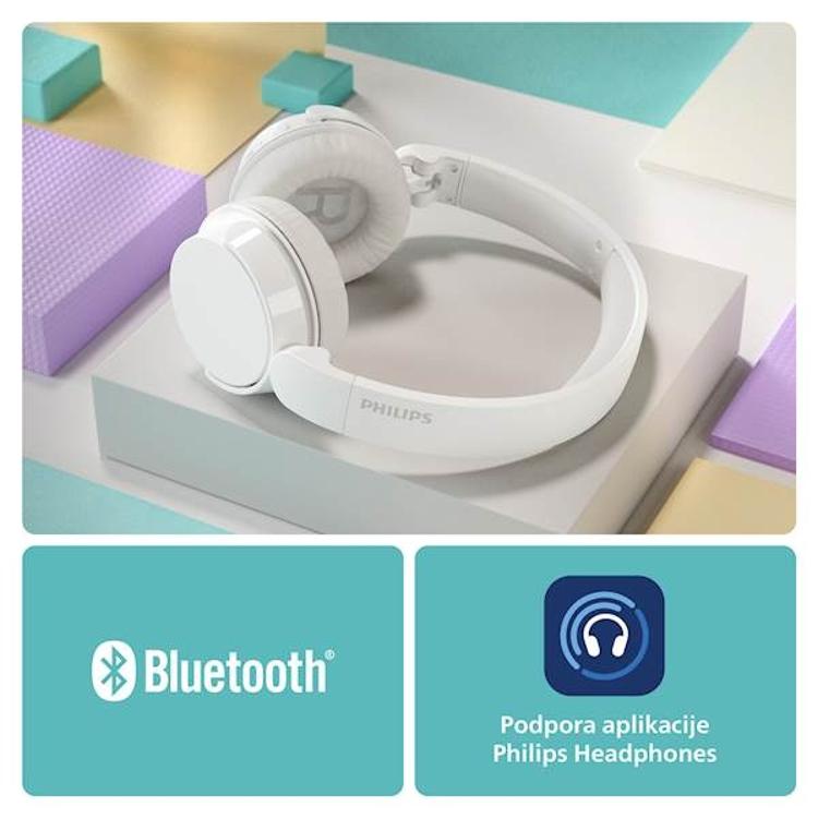 Brezžične slušalke Philips TAH4209WT, bele