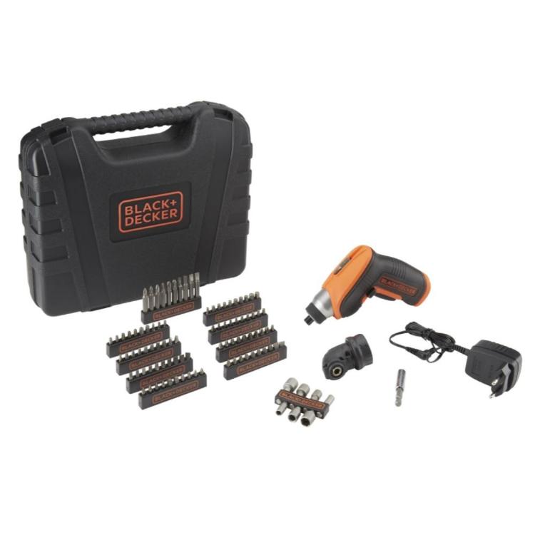 Akumulatorski vijačnik Black+Decker CS3652LKA 3,6 V + 99-delni set dodatkov v kovčku_1