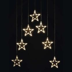 Božični zastor 7 zvezdic Emos, LED, 67x125 cm, notranji, topla bela