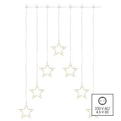 Božični zastor 7 zvezdic Emos, LED, 67x125 cm, notranji, topla bela