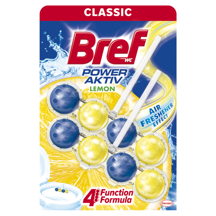 Set WC obešank Bref Power Aktiv Lemon, 2x50 g