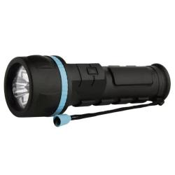 Ročna LED svetilka Emos 3 LED, 20 lm, 2×D, gumijasta